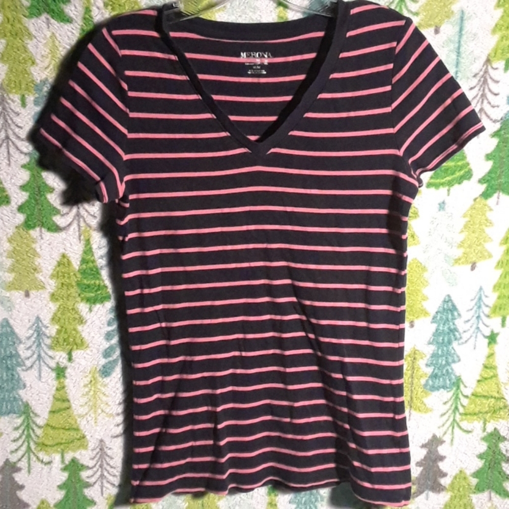 Striped V-Neck